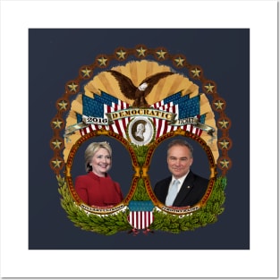 2016 Democratic Presidential Ticket Posters and Art